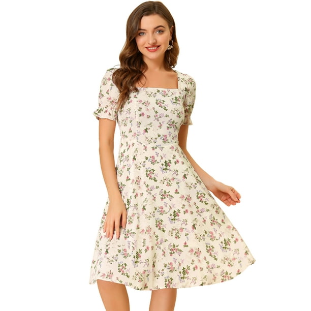 Vestidos Floreados Vestidos De Diario 2019 Vestido Evasé Con