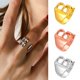 thumbnail image 2 of Chunky Wide Hollow B Letter 3Colors Metal Anillos de apertura ajustables Iniciales Nombre Alfabeto Anillo para fiesta femenina Joyería de moda Redimensionable Gao Jinjia LED, 2 of 2