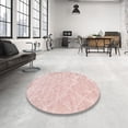 thumbnail image 4 of Ahgly Company Machine Washable Indoor Rectangle Contemporary Pink Daisy Pink Area Rugs, 3' x 5', 4 of 7