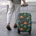 thumbnail image 3 of DarkBlue Cartoon Dinosaurs Names Pattern Luggage Cover Fashion Suitcase Cover Baggage Covers Fit 25-28 Inch Luggage (Go Travel), 3 of 5