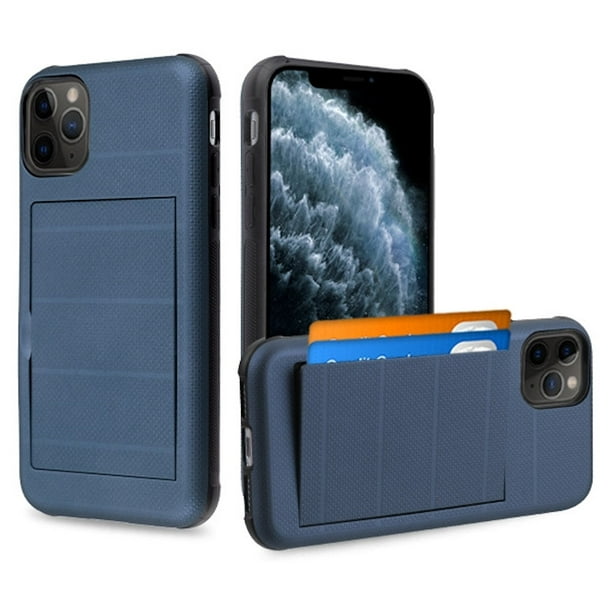 Stash Credit Card Hybrid Armor Case for iPhone 11 Pro - Navy Blue - Walmart.com - Walmart.com