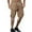 Khaki, variant on Men's Summer Cargo Pants Straight Leg Elastic Waist with Zipper Fly and Multiple Utility Pockets for Outdoor Casual Wear