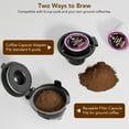 thumbnail image 4 of KNDKO Single Serve Coffee Maker for K Cup POD or Ground Coffee, Coffee Machine with 14oz Water Tank, Adjustable Funnel Handle, Self-Clean, 4 of 9