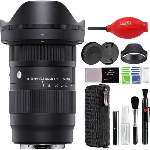 Sigma 16-28mm f/2.8 DG DN Contemporary Lens for Sony E Mount with Advanced Accessory and Travel Bundle | 206969 | Sigma 16-28mm E Mount Lens