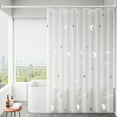 thumbnail image 4 of Gumesh Heavyweight Waterproof Shower Curtain With 13 Hooks - Thickened Polyester Fabric , No-Drill Bathroom Divider (72"x78", Machine Washable, Clear), 4 of 6