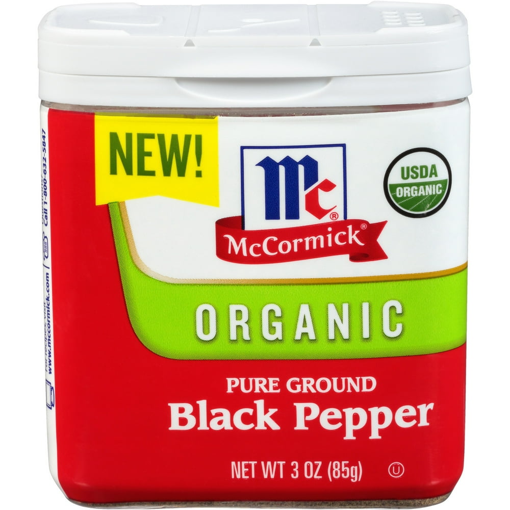 McCormick Ground Organic Black Pepper, 3 oz