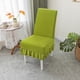 thumbnail image 5 of Funda de asiento de silla universal, gruesa y de alta elasticidad | Gran elasticidad, se adapta a la mayoría de las sillas | Decoración para cocina y comedor | Tejido de poliéster en verde, caqu, 5 of 6