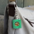 thumbnail image 3 of Just as Bad as Iguana Be Tropical Island Beach Surf Stainless Steel 1oz Mini Flask Key Chain, 3 of 4