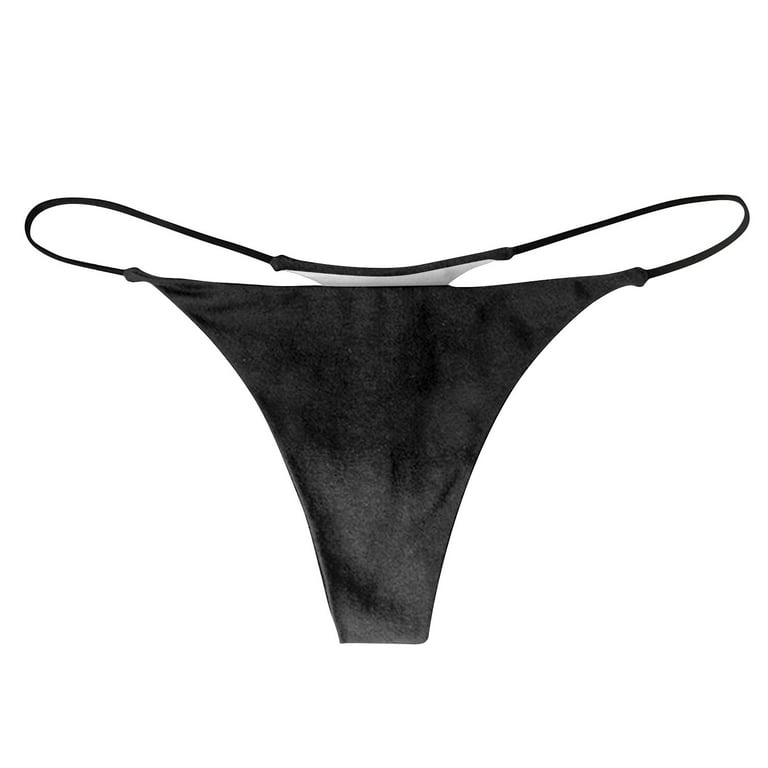 Sksloeg Thong, Women Panties Gradient Printed Thongs Lightweight G-String  T-Back Underwear Bottom,Black L 