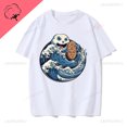 thumbnail image 1 of T-shirt Great Wave Cookie Monster : Imprimé Hokusai Mode Urbaine Tee - Style Col Rond d'Été, 1 of 7