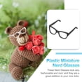 thumbnail image 4 of Uxcell 4 Pcs Gafas de muñeca mini, Gafas de plástico de 1.1" para muñecas, Negro/Blanco, 4 of 6