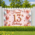 thumbnail image 7 of Rose Gold Theme Happy Birthday Banner Balloon Decoration for Teen Party Indoor Celebration Event Decoration, 7 of 7