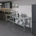 thumbnail image 4 of AmGood 36 in. x 96 in. Stainless Steel Table | Metal Utility Kitchen Prep Work Table | NSF, 4 of 8