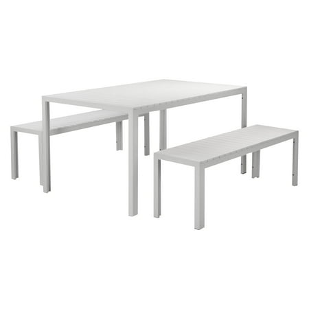 Pangea Outdoor Breeze Aluminum 3 Piece Rectangular Patio Dining