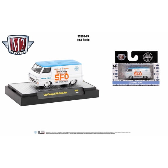 M2 Machines 1:64 Detroit Muscle Release 79 1964 Dodge A100 Panel Van