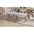 thumbnail image 6 of Modern Farmhouse Wood Bench Dining Bench Kitchen Table Seating Brown, 6 of 7