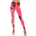 thumbnail image 4 of 2Chique Boutique Women's High Waist Tie Dye Fashion Leggings Super Soft Stretch Fabric, 4 of 5