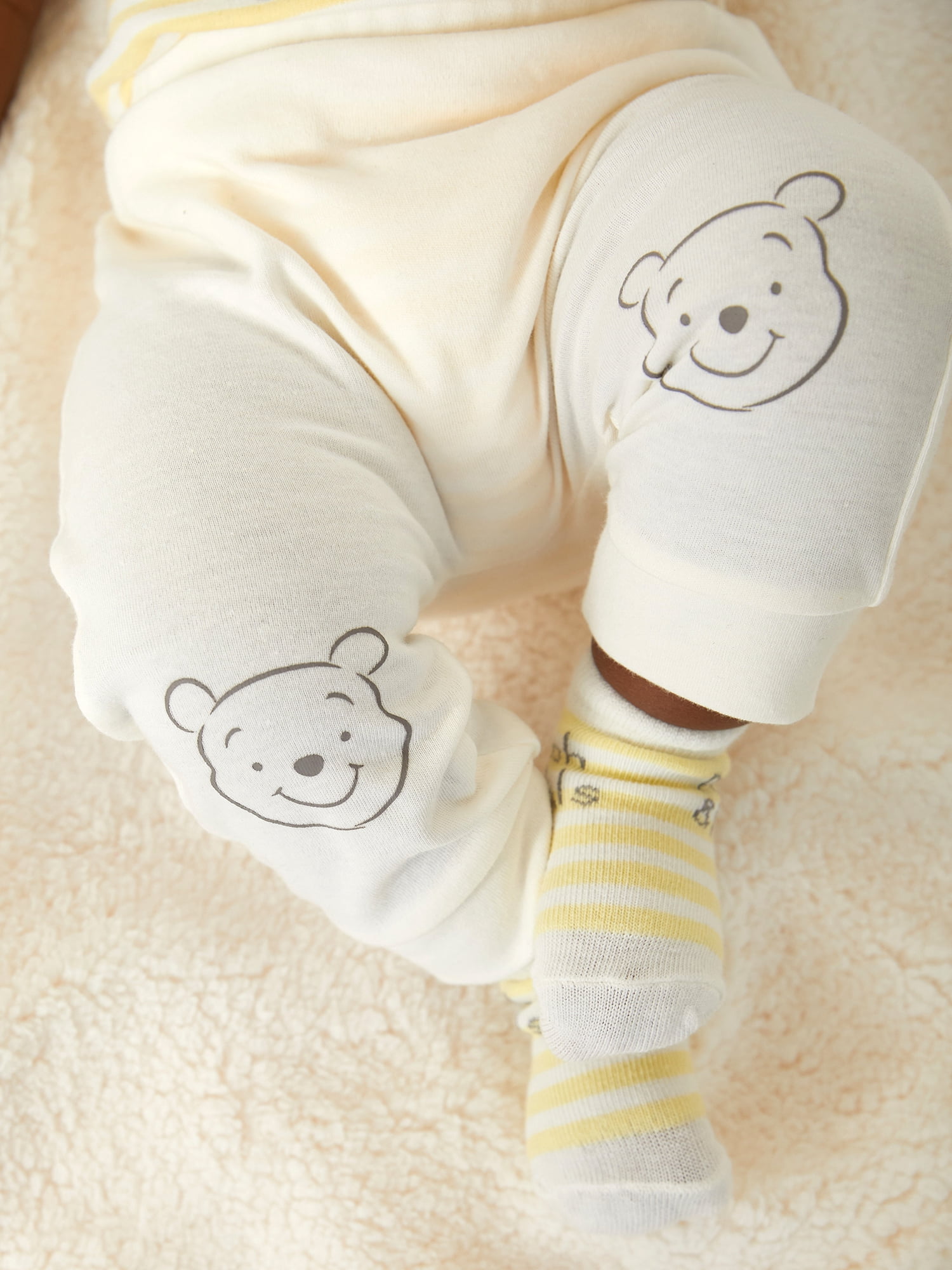 Disney Baby Wishes + Dreams Baby Boys and Girls Unisex Winnie The Pooh Bodysuits and Pants Outfit Set, 9-Piece, Newborn-12 Months