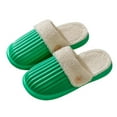 thumbnail image 3 of Vedolay Womens Slippers Plush Warm Slippers Cozy Slippers Bedroom Indoor Slip On Shoes Green,39, 3 of 5