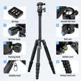 thumbnail image 2 of Trípode Sirui 52 Carbon Fiber Traveler 5CX Carga 10 kg, 2 of 9