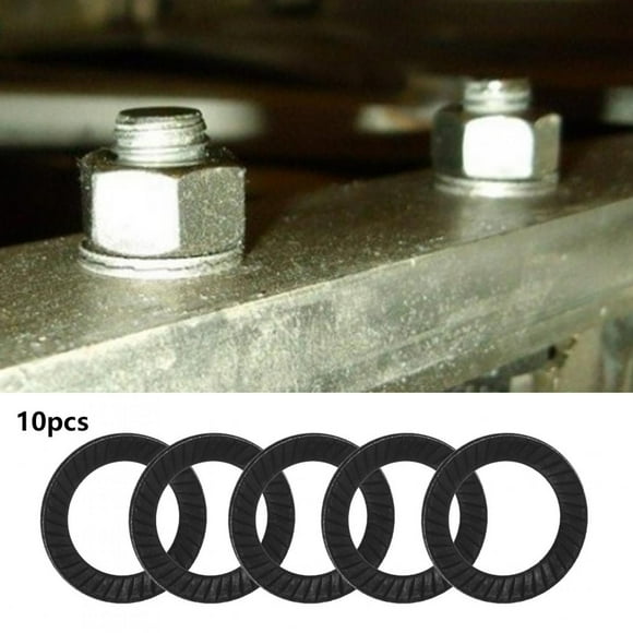 Lock Washer Ribbed Lock Washer Washer Set 10pcs Steel Ribbed Lock Washer Spacers Washers Anti Skid Gaskets With Double Sided Ridges M12