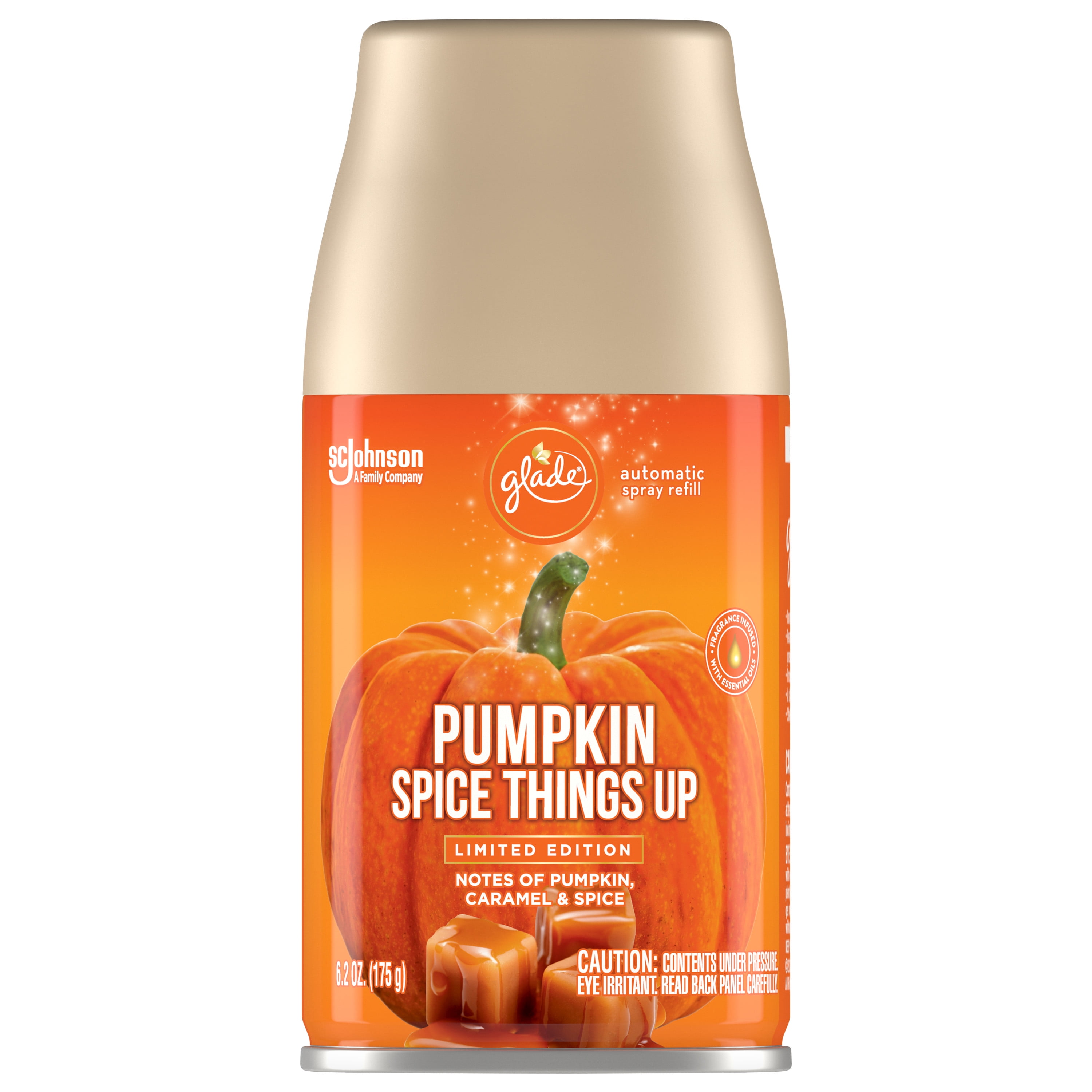Glade Automatic Spray Refill 1 CT, Pumpkin Spice Things Up, 6.2 OZ