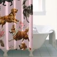 thumbnail image 4 of Dogs with Pioneer Flower Shower Curtain 36"x72" ,Bathroom Decorative Shower Curtains Set with 12 Hooks,Modern Waterproof Washable Shower Curtain, 4 of 6