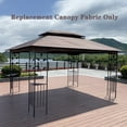 thumbnail image 6 of CoSoTower 13X10 FT Patio Double Roof Gazebo Replacement Canopy Top Fabric,Brown, 6 of 8