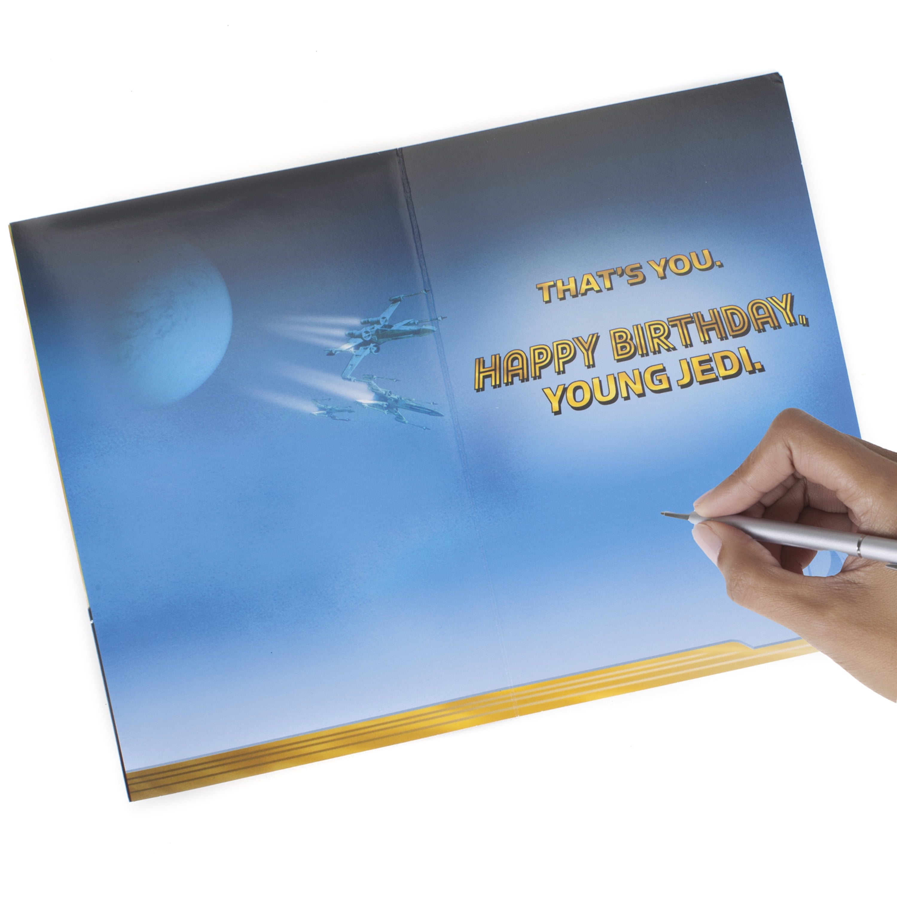 (2 pack) Hallmark Birthday Greeting Card (Star Wars, Happy Birthday Young Jedi)