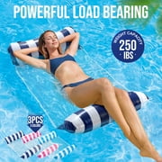 Livhil 3Pcs Pool Float Hammock,Pool Float Loungers,Water Hammock Lounge, Swimming Pool Floats for Adults