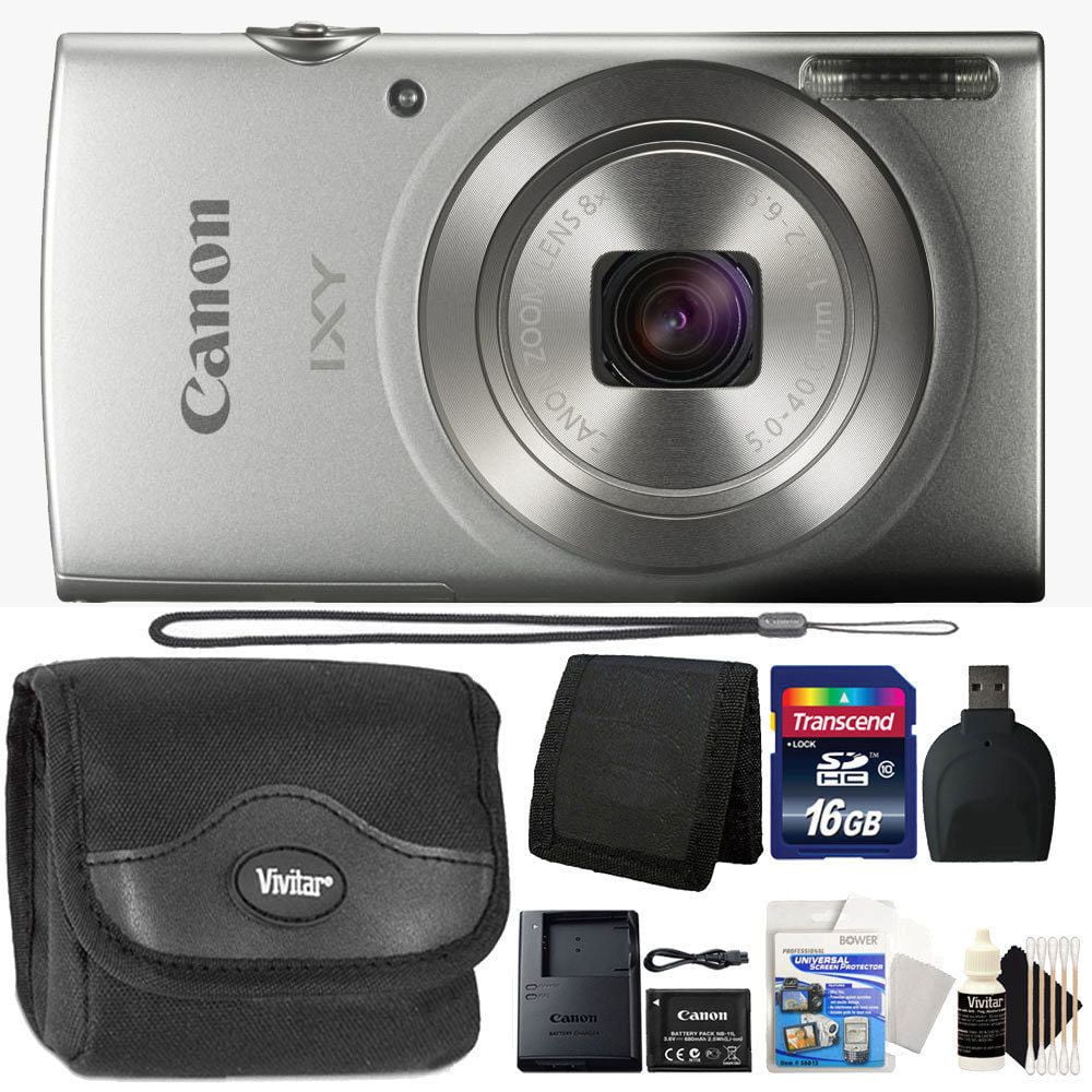 Canon IXY 180 / Elph 180 20MP Digital Camera Silver + 16GB Memory
