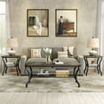thumbnail image 2 of VECELO 3-Piece Occasional Coffee Table Set, Vintage Set of 3 Living Room Set with Coffee Table + 2 End Table, Oak Gray, 2 of 11