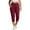 Red, variant on High Waist Yoga Pants - Stretchy Polyester Fabric, Eighth Length, Workout & Daily Wear, Machine Wash, Spring/Summer/Fall