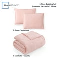 thumbnail image 3 of Ensemble de couette Mainstays 3 pièces, rose blush, lit double queen, 3 of 9