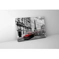 thumbnail image 3 of Tour Eiffel en Noir et Blanc avec Accent Rouge, Toile d'Art Fine, 3 of 3