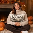 thumbnail image 2 of SLYNSHome Fall Throw Pillow Cover Black Sketch Pumpkin Leaf Print Linen Textured Decorative Lumbar Cushion Case For Sofa Couch Porch Halloween Thanksgiving Home Decor, 2 of 6