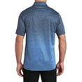 thumbnail image 2 of Mens Ombre Heather Polyester Polo Carolina Blue/ True Navy X-Small, 2 of 5