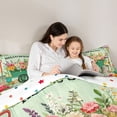 thumbnail image 4 of Erosebridal Hello Spring Flower Bedding Comforter Set 7pcs for Kids, Green Leaf Queen Bedding Sets, 4 of 7