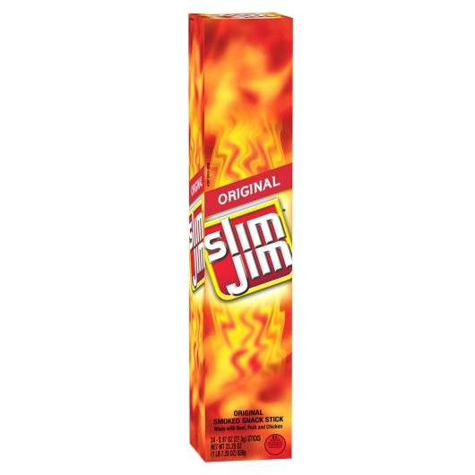 Slim Jim Original Giant Meat Smoked Snack Stick, 0.97 Ounces, 24 Per Box, 6 Per Case