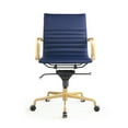 thumbnail image 2 of Decade Navy + Gold Modern Classic Aluminum Office Chair (Set of 2), 2 of 8