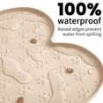 thumbnail image 4 of Dog Food Mat Anti-Slip Silicone Dog Bowl Mat Thicker Pet Placemat Waterproof Cat Feeder Pad with Raised Edge Puppy Kitten Feeding Mats Suitable Small Medium-Sized,Pink 10" x 20", 4 of 5