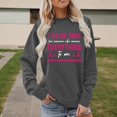 thumbnail image 2 of Cancer Awareness Sweatshirt Women Pink Ribbon Sweatshirts Crew Neck Long Sleeve Pullover Cancer Survivor Tee Tops (Dark Gray, XL), 2 of 4