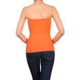 thumbnail image 3 of Women's Plain Stretch Seamless Strapless Layer Bandeau Tube Top, 3 of 4