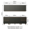 thumbnail image 3 of Cocina Integral Completa Modular Madesa Reims 240cm Negro 03, 3 of 10