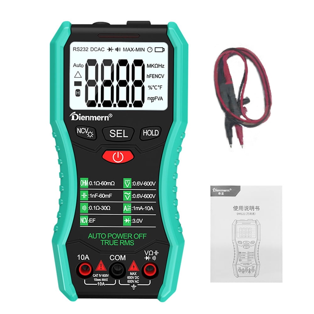 Dienmern Portable Digital Multitester Backlight Voltmeter Handheld LCD Digital Multimeter