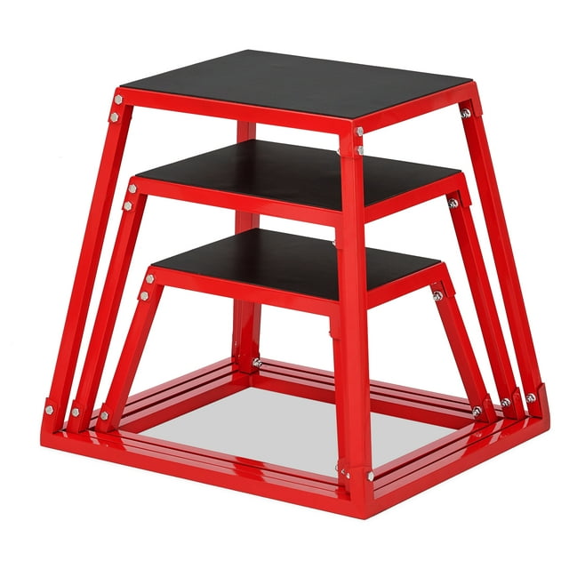 PIONEERWORKS Jumping Step Box, Steel Constructed Plyo Platform with Anti-Slip, Non-Slip Exercise Box for Home Gym, Enhances Conditioning and Strength