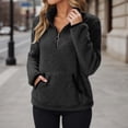 thumbnail image 2 of Lightweight Sweaters for Women Solid Color Half Zip Long Sleeved Pullover Fall Tops,Black,L, 2 of 6