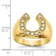thumbnail image 5 of 14K Yellow Gold Ring Band Themed 3 to 16 mm (tapered), Size 7, 5 of 5