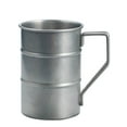 thumbnail image 2 of Stainless Steel Outdoor Camping Mug | Portable Metal Coffee & Tea Cup | White | Durable, Lightweight, Easy Clean, Leak-Proof, 10.5x10.5x7.5cm | For Hiking, Travel, Office Use, 2 of 8