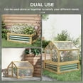 thumbnail image 4 of CoSoTower Raised Garden Bed with Polycarbonate Greenhouse, Garden Wooden Cold Frame Greenhouse Flower Planter Protection, Peak Roof, 35.5" X 31.5" X 36", Natural, 4 of 5